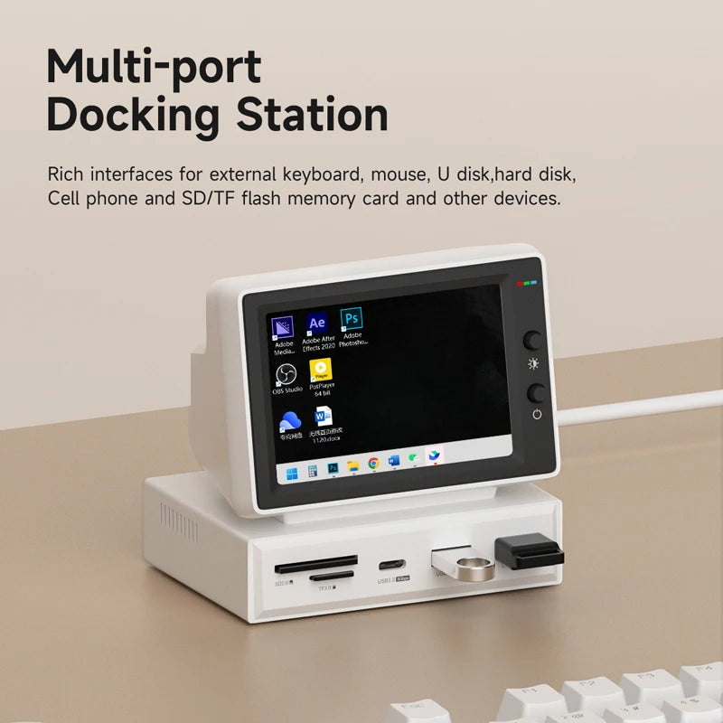 90's Mini PC Monitor + Multi-Docking Station